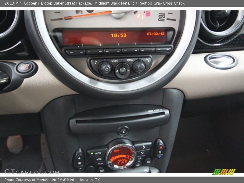 Midnight Black Metallic / Rooftop Gray Cross Check 2013 Mini Cooper Hardtop Baker Street Package