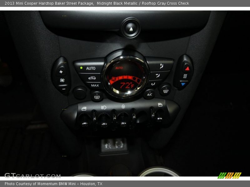 Midnight Black Metallic / Rooftop Gray Cross Check 2013 Mini Cooper Hardtop Baker Street Package