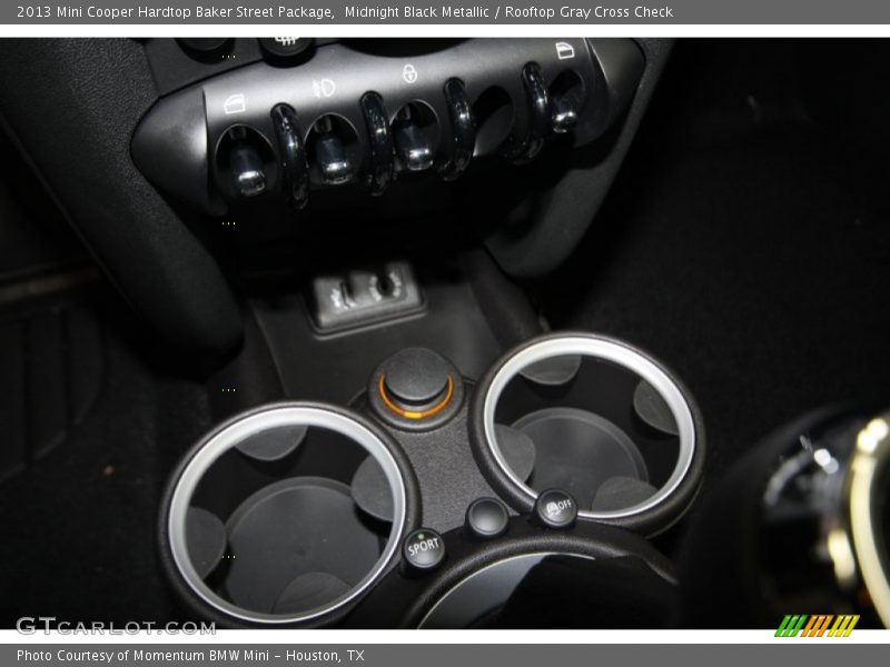 Midnight Black Metallic / Rooftop Gray Cross Check 2013 Mini Cooper Hardtop Baker Street Package