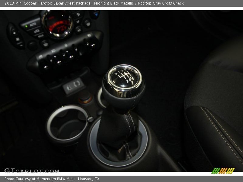 Midnight Black Metallic / Rooftop Gray Cross Check 2013 Mini Cooper Hardtop Baker Street Package