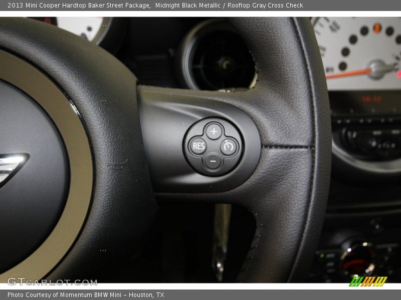 Midnight Black Metallic / Rooftop Gray Cross Check 2013 Mini Cooper Hardtop Baker Street Package