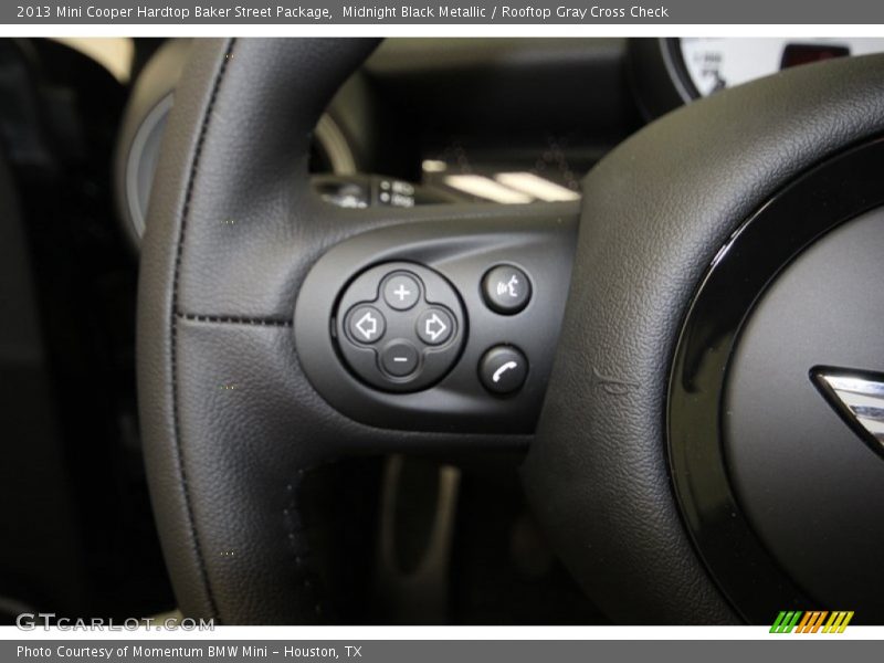 Midnight Black Metallic / Rooftop Gray Cross Check 2013 Mini Cooper Hardtop Baker Street Package