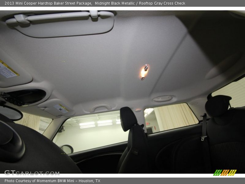 Midnight Black Metallic / Rooftop Gray Cross Check 2013 Mini Cooper Hardtop Baker Street Package