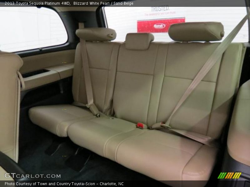 Blizzard White Pearl / Sand Beige 2013 Toyota Sequoia Platinum 4WD