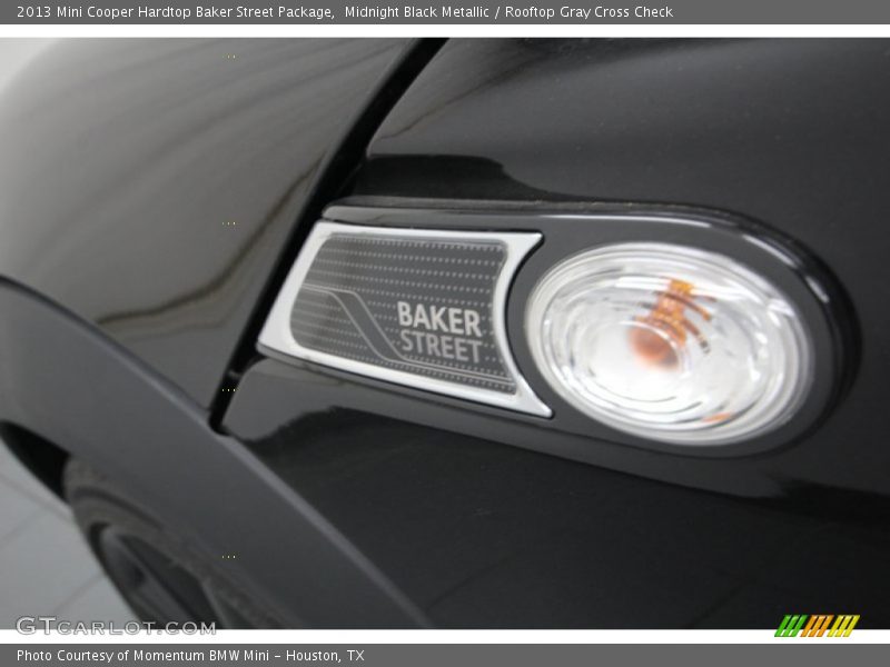 Midnight Black Metallic / Rooftop Gray Cross Check 2013 Mini Cooper Hardtop Baker Street Package