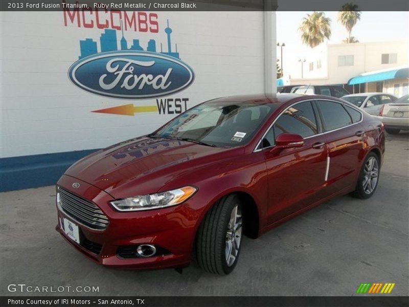 Ruby Red Metallic / Charcoal Black 2013 Ford Fusion Titanium