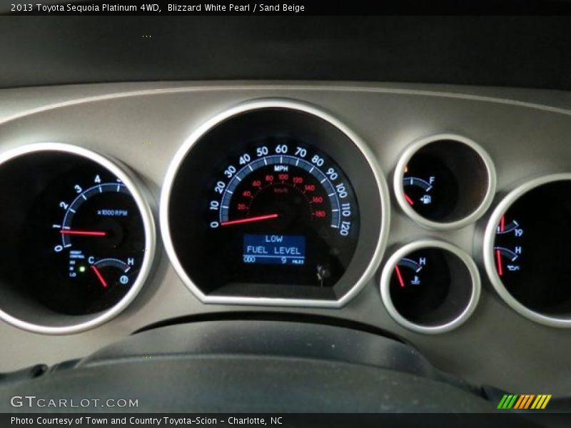 Blizzard White Pearl / Sand Beige 2013 Toyota Sequoia Platinum 4WD