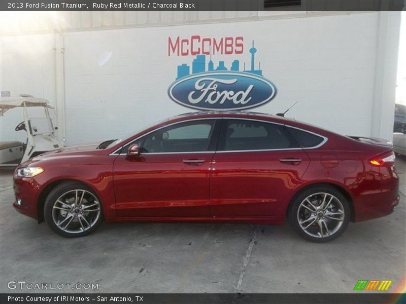 Ruby Red Metallic / Charcoal Black 2013 Ford Fusion Titanium