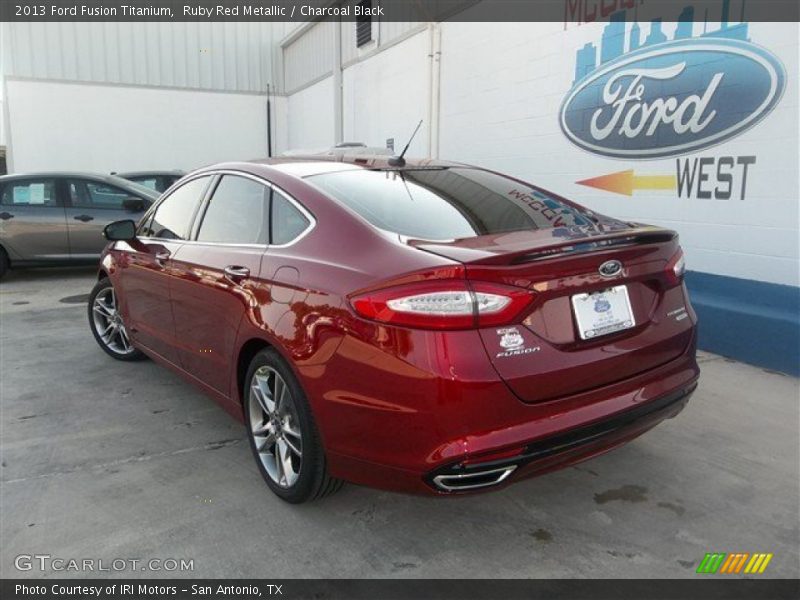 Ruby Red Metallic / Charcoal Black 2013 Ford Fusion Titanium