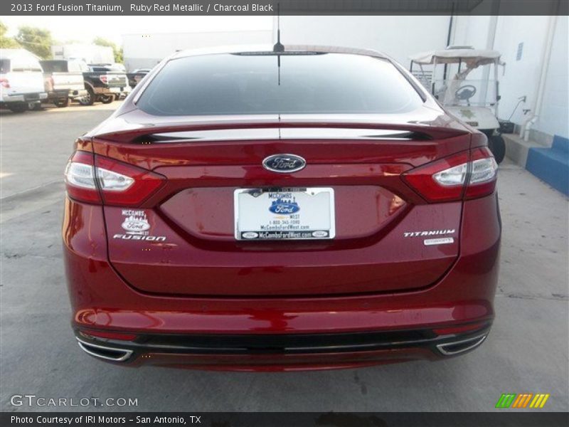 Ruby Red Metallic / Charcoal Black 2013 Ford Fusion Titanium