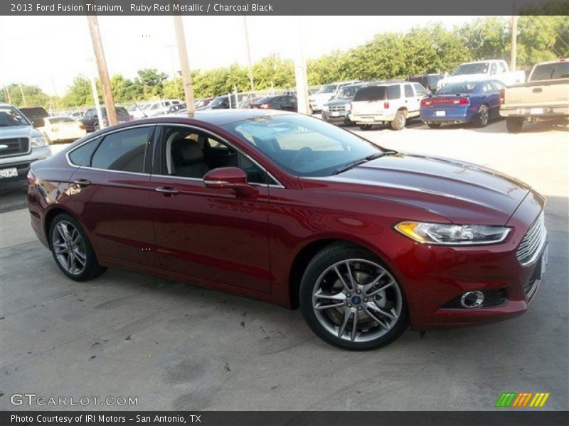 Ruby Red Metallic / Charcoal Black 2013 Ford Fusion Titanium