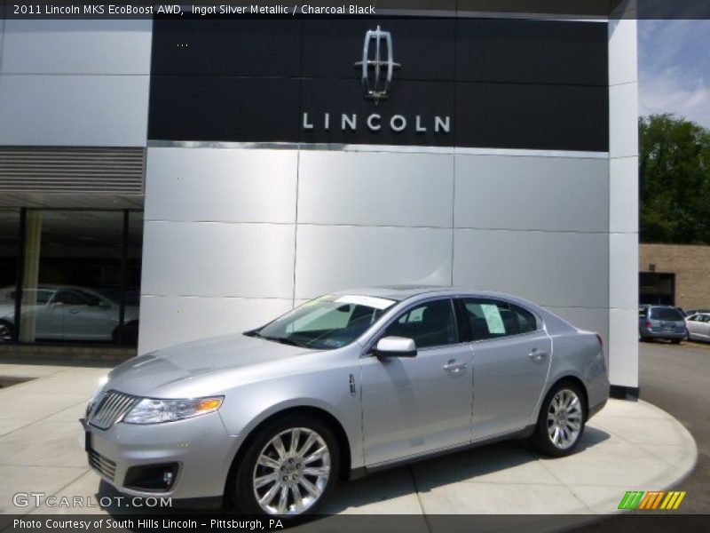 Ingot Silver Metallic / Charcoal Black 2011 Lincoln MKS EcoBoost AWD