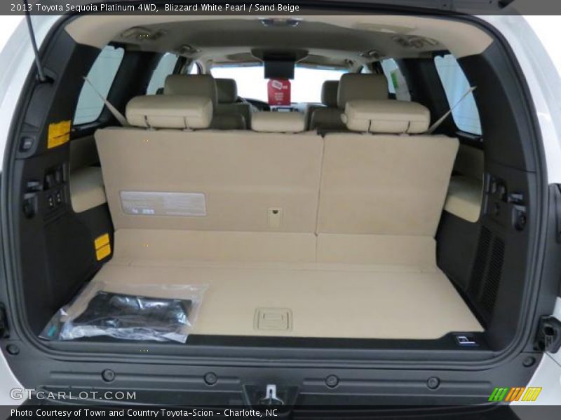 Blizzard White Pearl / Sand Beige 2013 Toyota Sequoia Platinum 4WD