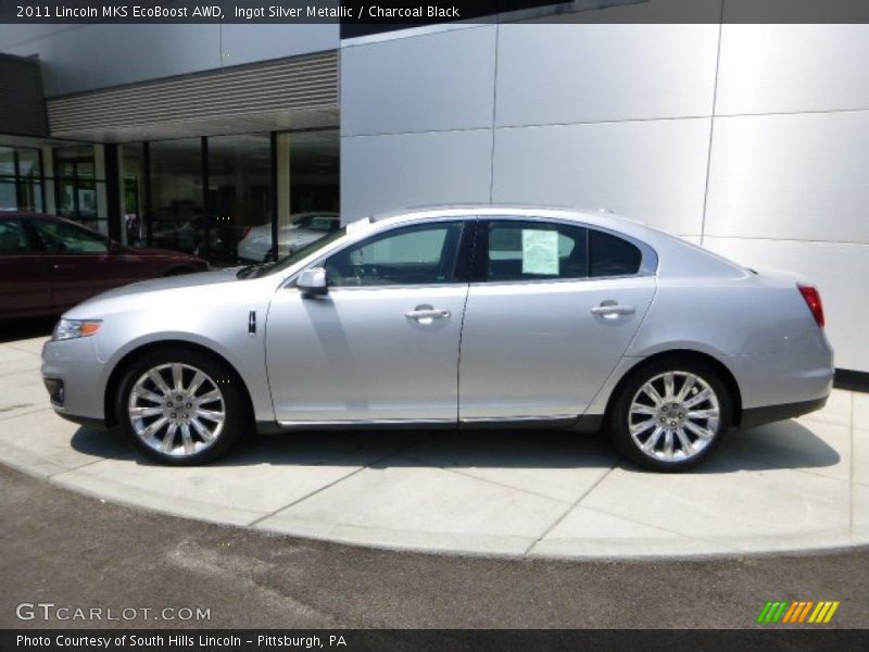 Ingot Silver Metallic / Charcoal Black 2011 Lincoln MKS EcoBoost AWD