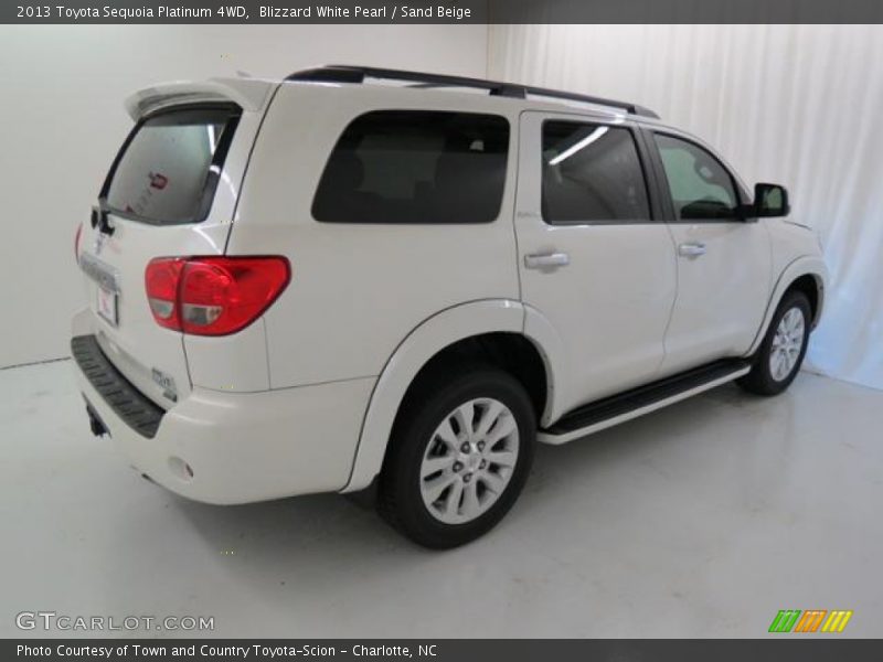 Blizzard White Pearl / Sand Beige 2013 Toyota Sequoia Platinum 4WD