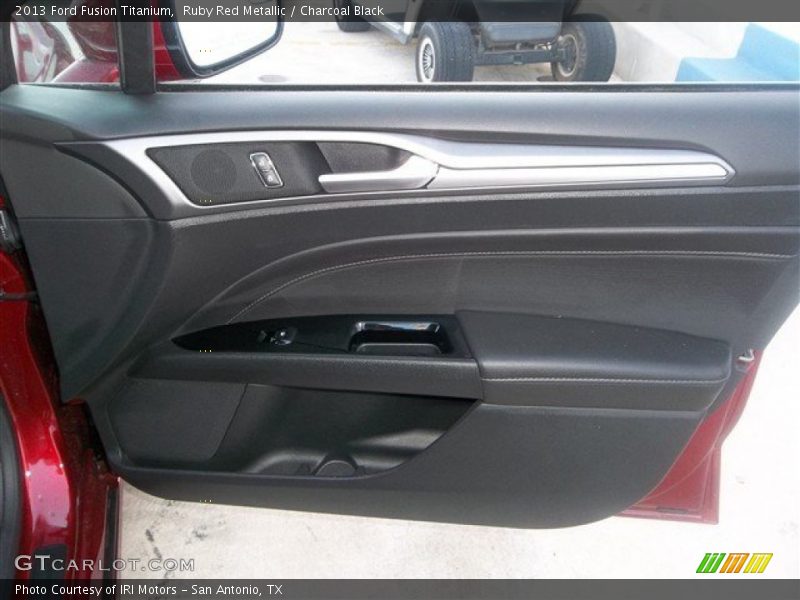 Ruby Red Metallic / Charcoal Black 2013 Ford Fusion Titanium