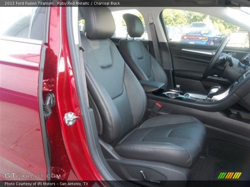 Ruby Red Metallic / Charcoal Black 2013 Ford Fusion Titanium