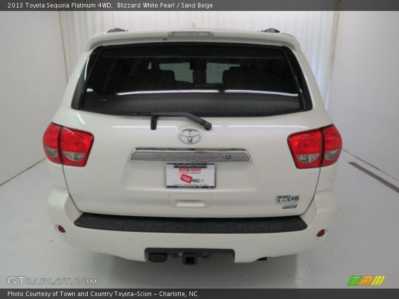 Blizzard White Pearl / Sand Beige 2013 Toyota Sequoia Platinum 4WD