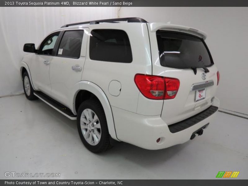 Blizzard White Pearl / Sand Beige 2013 Toyota Sequoia Platinum 4WD