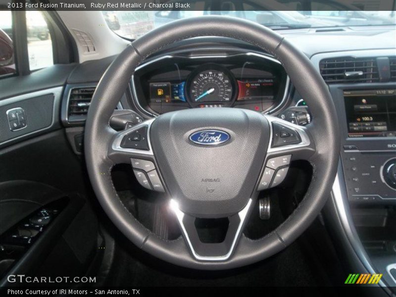 Ruby Red Metallic / Charcoal Black 2013 Ford Fusion Titanium