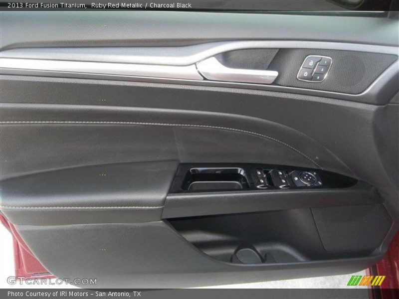 Ruby Red Metallic / Charcoal Black 2013 Ford Fusion Titanium