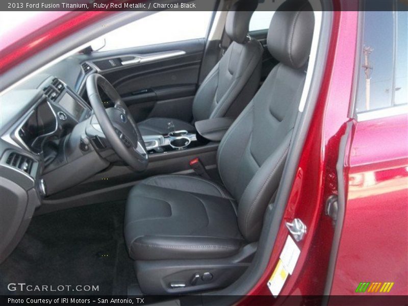 Ruby Red Metallic / Charcoal Black 2013 Ford Fusion Titanium