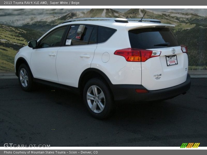 Super White / Beige 2013 Toyota RAV4 XLE AWD