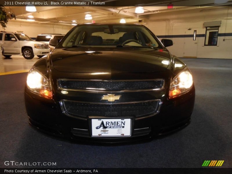 Black Granite Metallic / Titanium 2011 Chevrolet Malibu LS