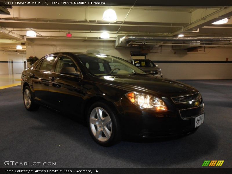 Black Granite Metallic / Titanium 2011 Chevrolet Malibu LS