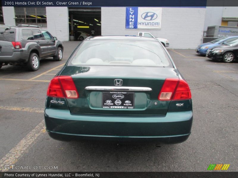 Clover Green / Beige 2001 Honda Civic EX Sedan