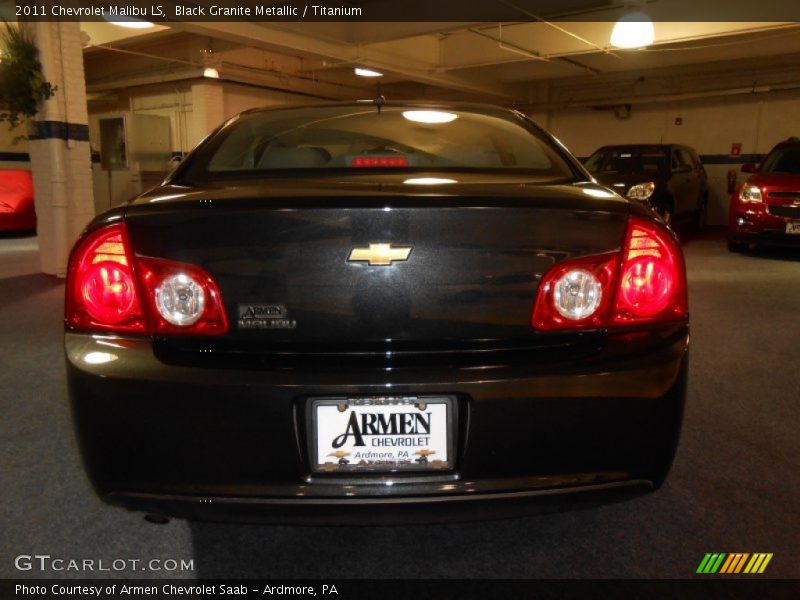 Black Granite Metallic / Titanium 2011 Chevrolet Malibu LS