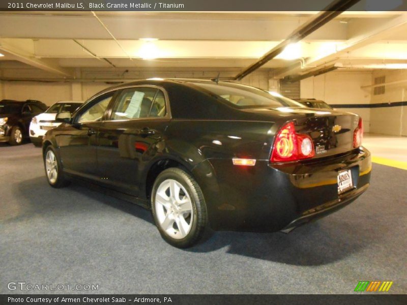 Black Granite Metallic / Titanium 2011 Chevrolet Malibu LS