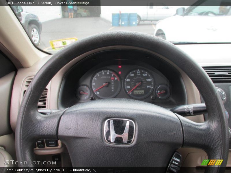 Clover Green / Beige 2001 Honda Civic EX Sedan