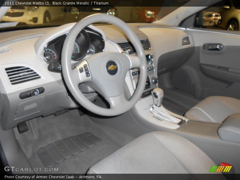 Black Granite Metallic / Titanium 2011 Chevrolet Malibu LS