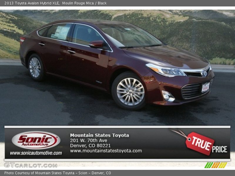 Moulin Rouge Mica / Black 2013 Toyota Avalon Hybrid XLE
