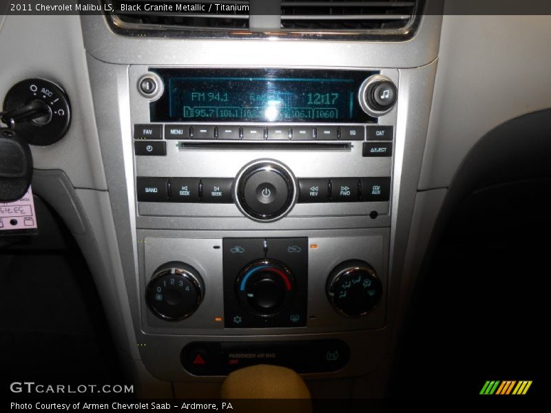 Black Granite Metallic / Titanium 2011 Chevrolet Malibu LS