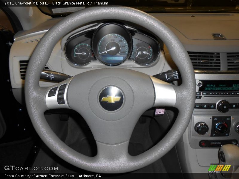 Black Granite Metallic / Titanium 2011 Chevrolet Malibu LS
