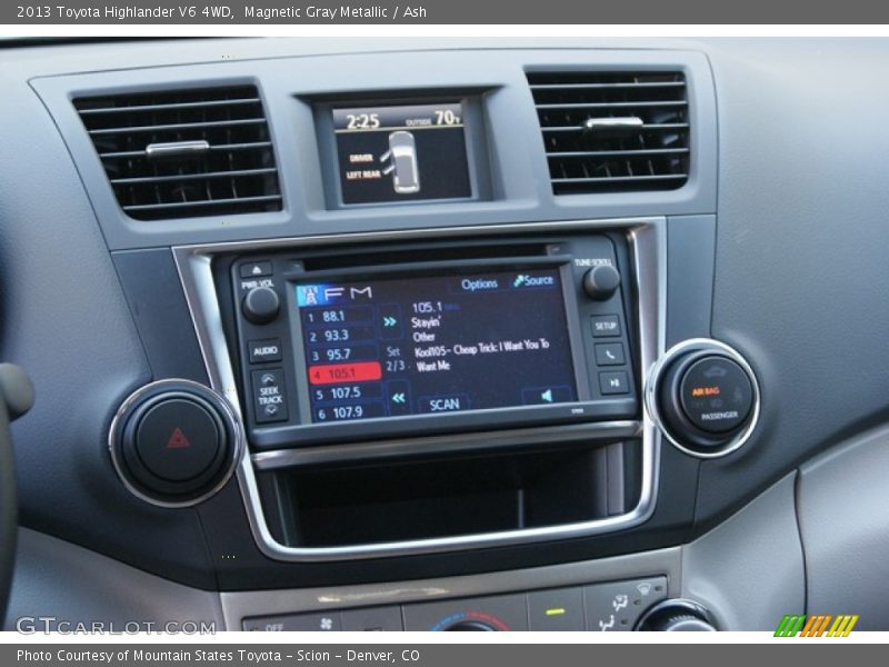 Magnetic Gray Metallic / Ash 2013 Toyota Highlander V6 4WD