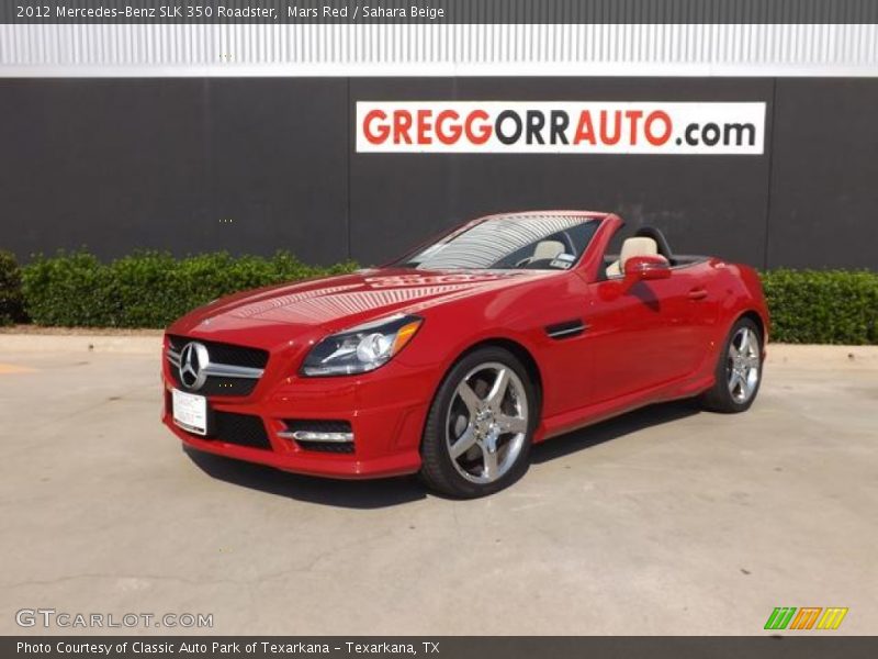 Mars Red / Sahara Beige 2012 Mercedes-Benz SLK 350 Roadster