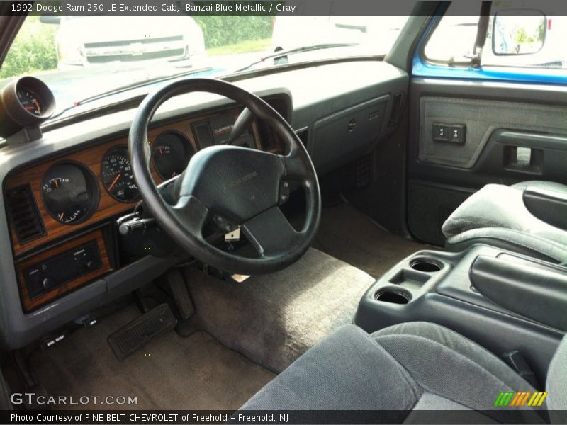 Gray Interior - 1992 Ram 250 LE Extended Cab 