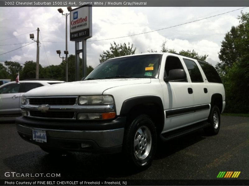 Summit White / Medium Gray/Neutral 2002 Chevrolet Suburban 1500 LS 4x4