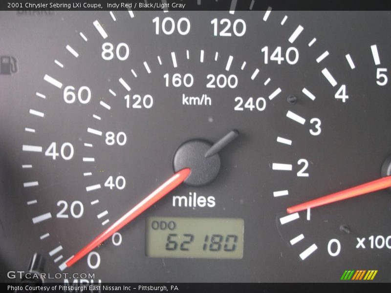 Indy Red / Black/Light Gray 2001 Chrysler Sebring LXi Coupe