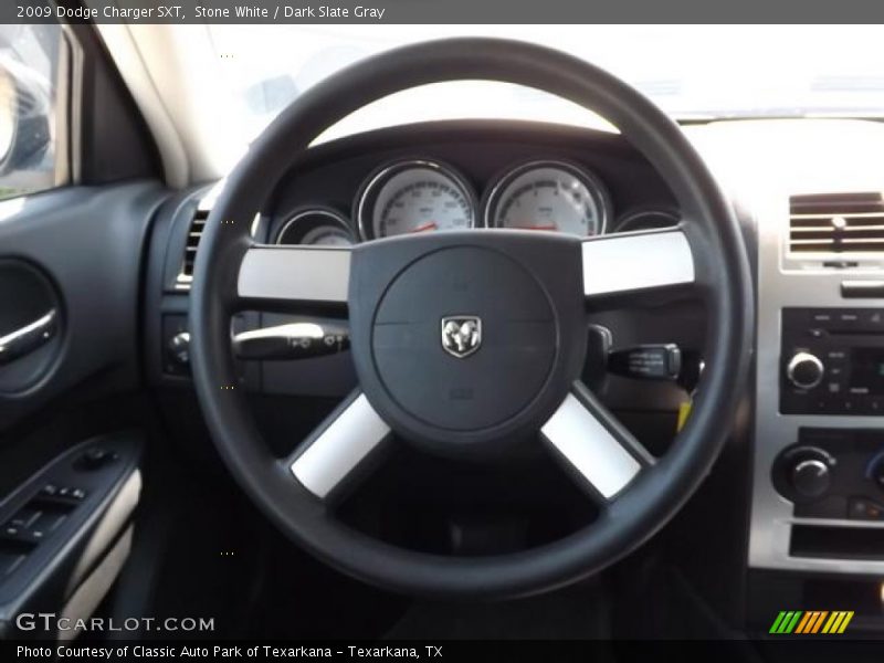 Stone White / Dark Slate Gray 2009 Dodge Charger SXT
