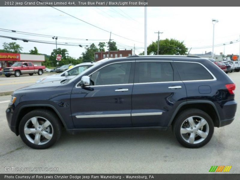 True Blue Pearl / Black/Light Frost Beige 2012 Jeep Grand Cherokee Limited 4x4