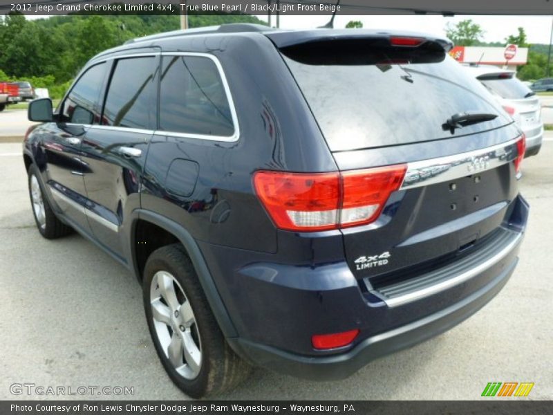 True Blue Pearl / Black/Light Frost Beige 2012 Jeep Grand Cherokee Limited 4x4