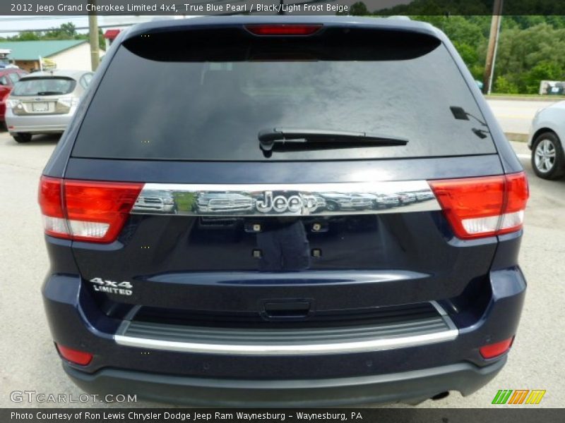 True Blue Pearl / Black/Light Frost Beige 2012 Jeep Grand Cherokee Limited 4x4
