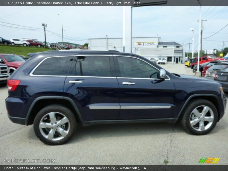 True Blue Pearl / Black/Light Frost Beige 2012 Jeep Grand Cherokee Limited 4x4