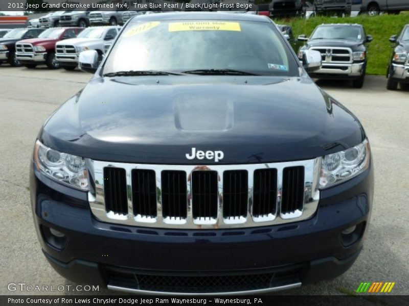 True Blue Pearl / Black/Light Frost Beige 2012 Jeep Grand Cherokee Limited 4x4