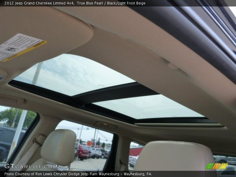 True Blue Pearl / Black/Light Frost Beige 2012 Jeep Grand Cherokee Limited 4x4