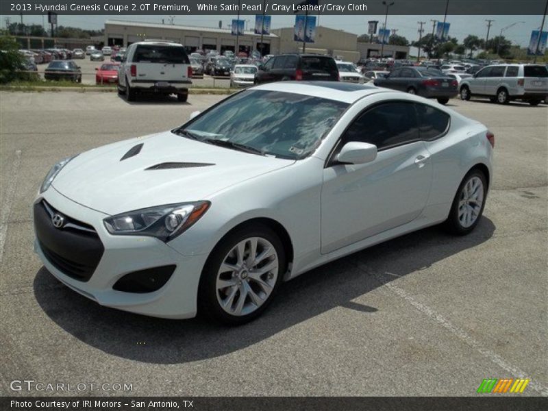 White Satin Pearl / Gray Leather/Gray Cloth 2013 Hyundai Genesis Coupe 2.0T Premium